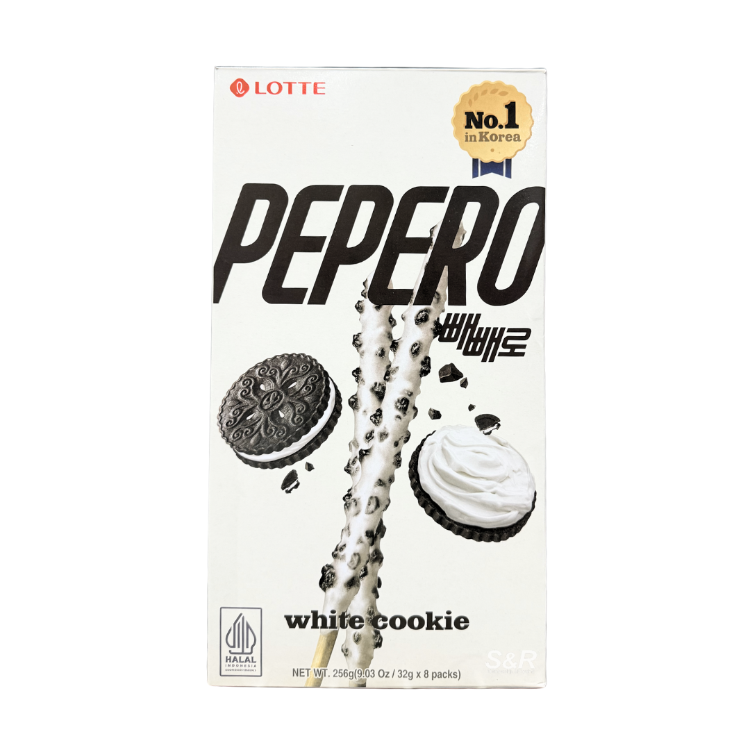 Lotte Pepero White Chocolate Pretzel Biscuit Sticks (8 x 32g) Lotte Pepero White Chocolate Pretzel Biscuit Sticks (8 x 32g)